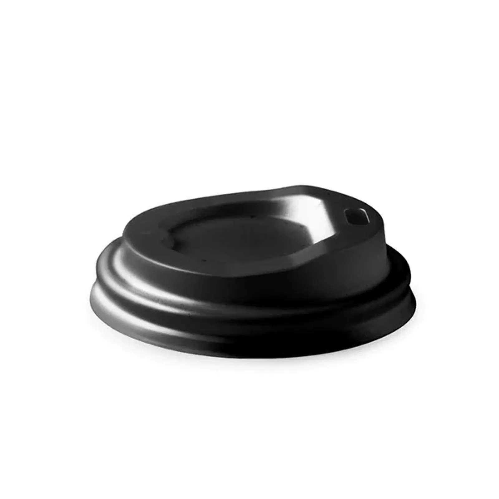 BioPak BCL-4PLA-B - 62mm / 4oz Black PLA Hot Cup Lid