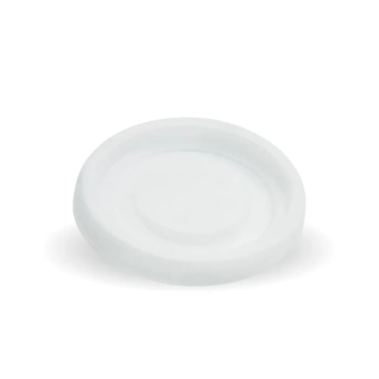 BioPak BCL-4 - 63mm / 4oz White PS No Hole Hot Cup Lid
