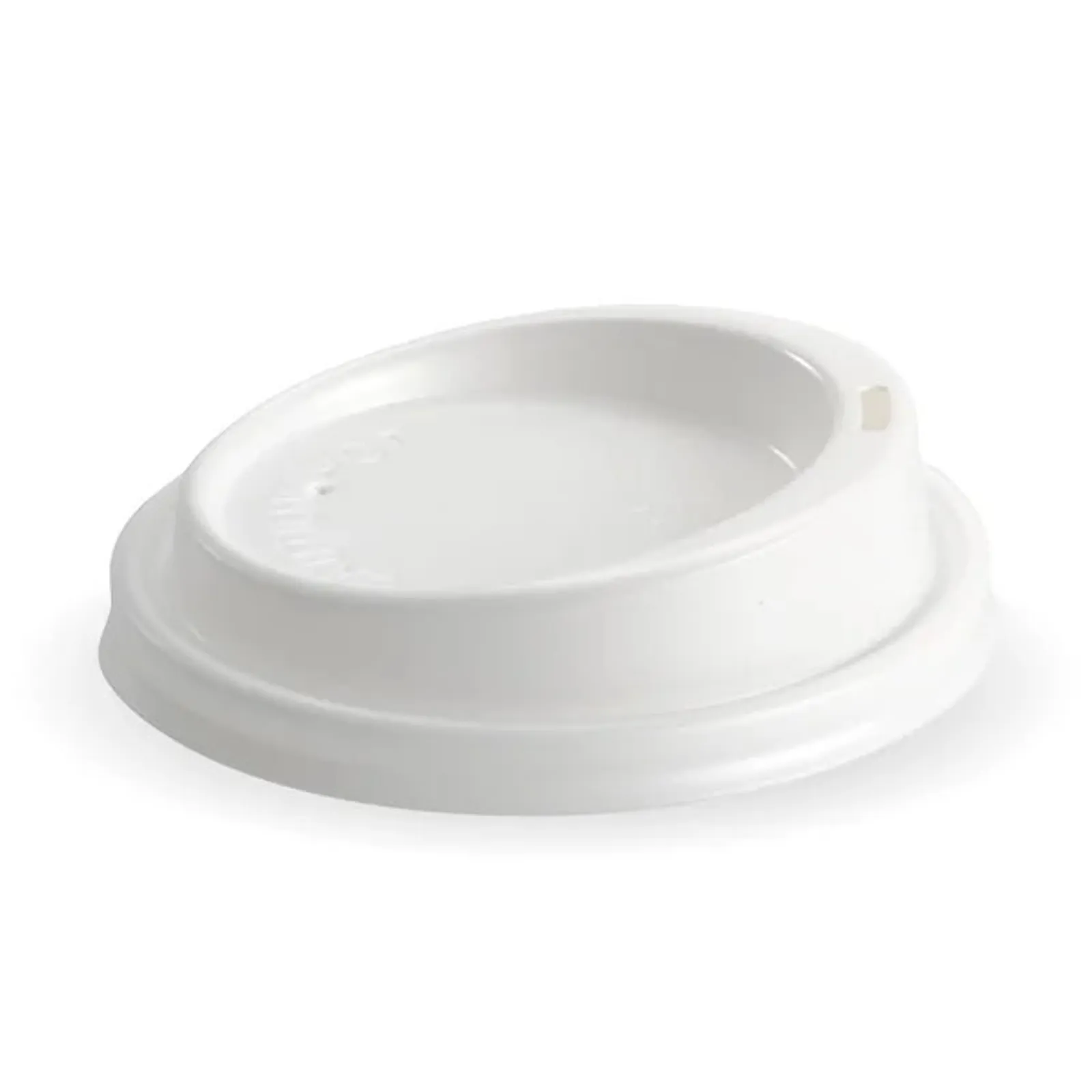 BioPak BCL-12.16.20W - 90mm Large White PS Hot Cup Lid