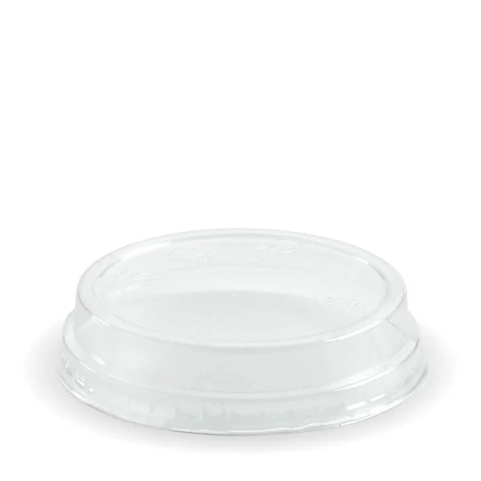 BioPak C-76 - 60-280ml Dome No Hole Clear BioCup Lid