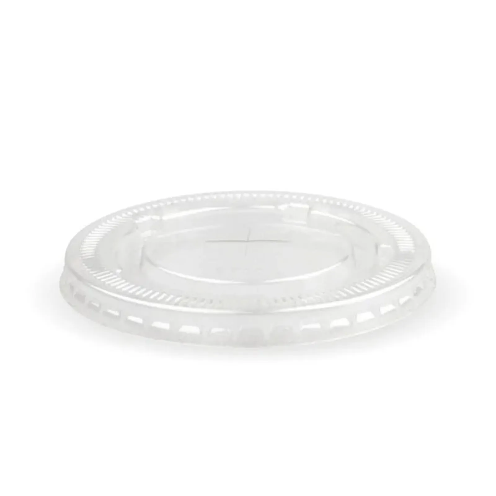 BioPak BCL-105C-PET-F - 105mm Clear PET Flat Cold Paper BioCup Lid