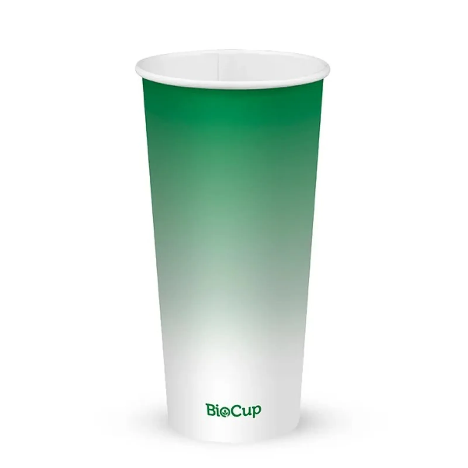 BioPak BCC-22-G - 650ml / 22oz (90mm) Green Cold Paper BioCup