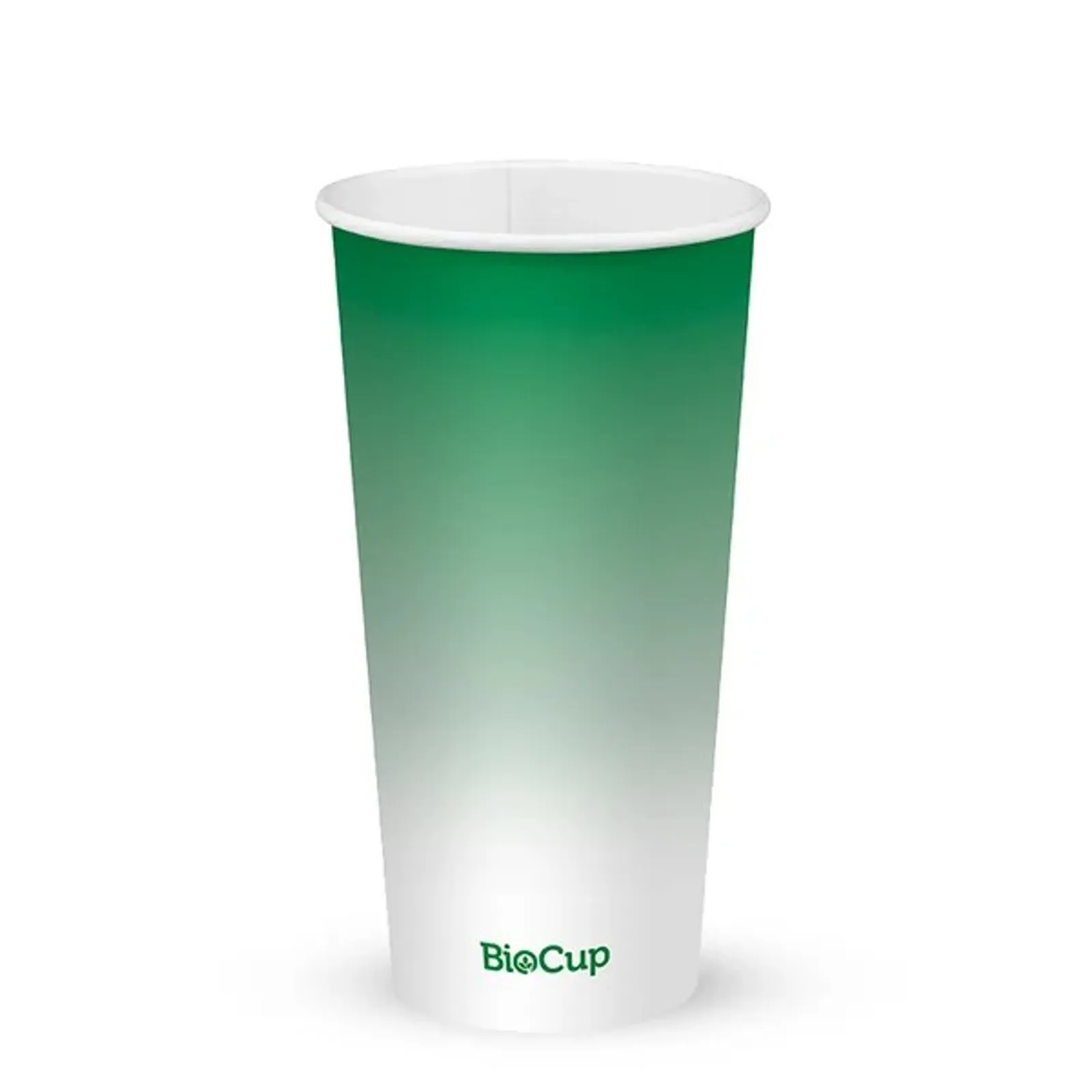 BioPak BCC-20-G - 600ml / 20oz (90mm) Green Cold Paper BioCup