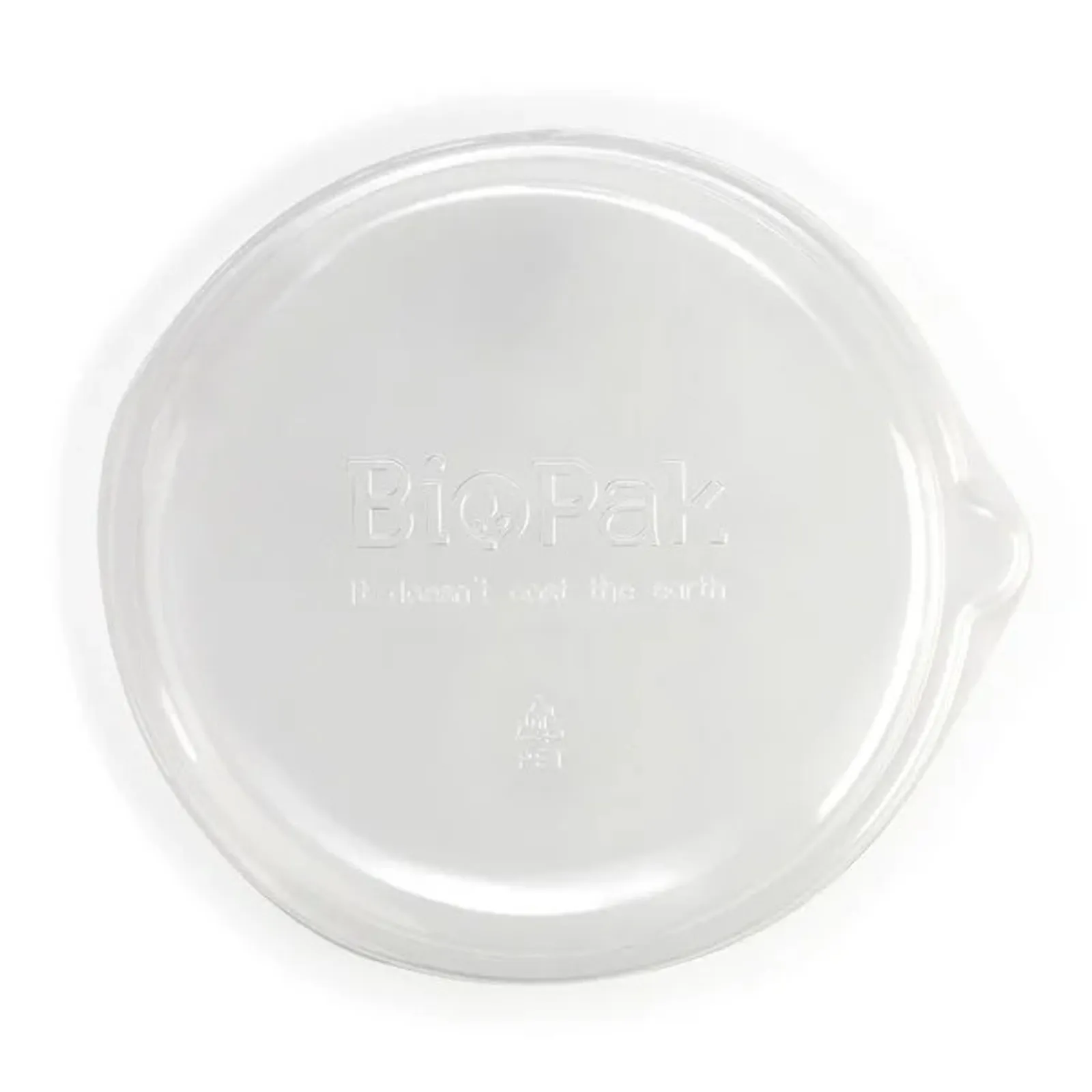 BioPak B-BLL-RPET(D) - 800-1,420ml / 24-48oz Clear RPET BioBowl Lid