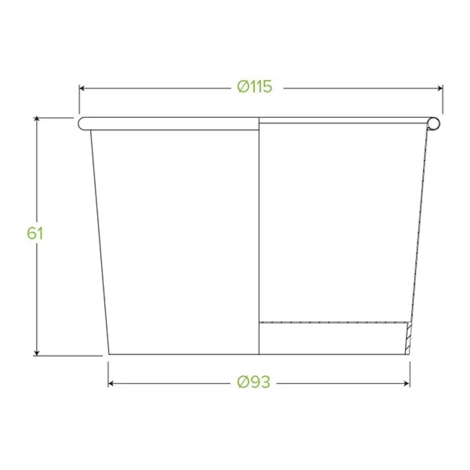BioPak BSCK-12-GS - 430ml / 12oz Kraft BioBowl