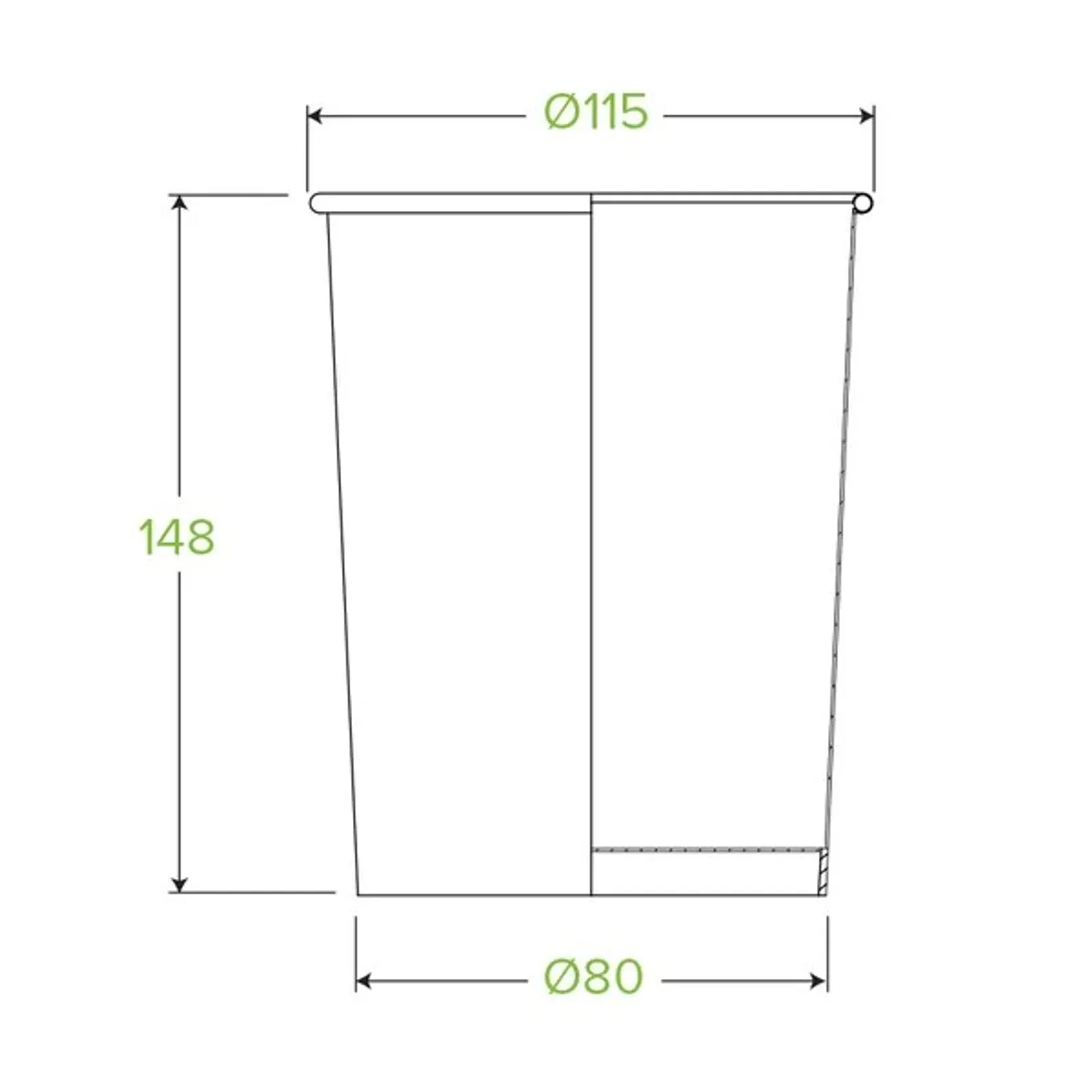 BioPak BSCK-32-GS - 950ml / 32oz Kraft BioBowl