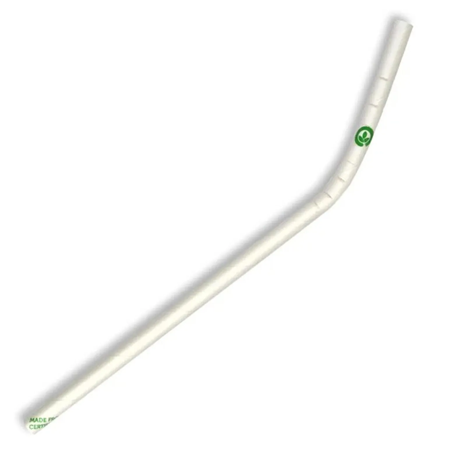BioPak JP-PBS-6X197-BENDY-W - 6mm Regular White Bendy BioStraw