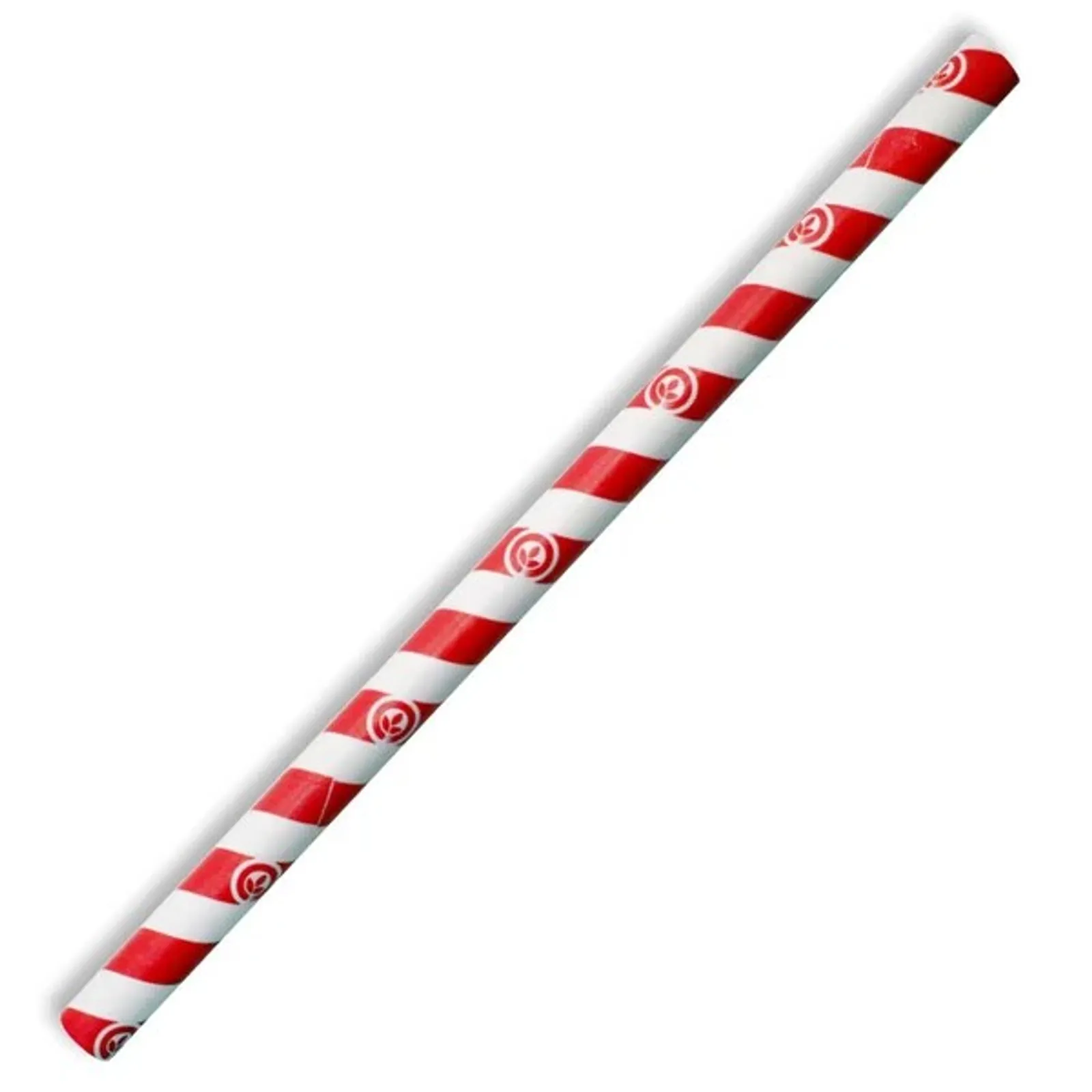 BioPak JP-PBS-10X197-RS - 10mm Jumbo Red Stripe BioStraw