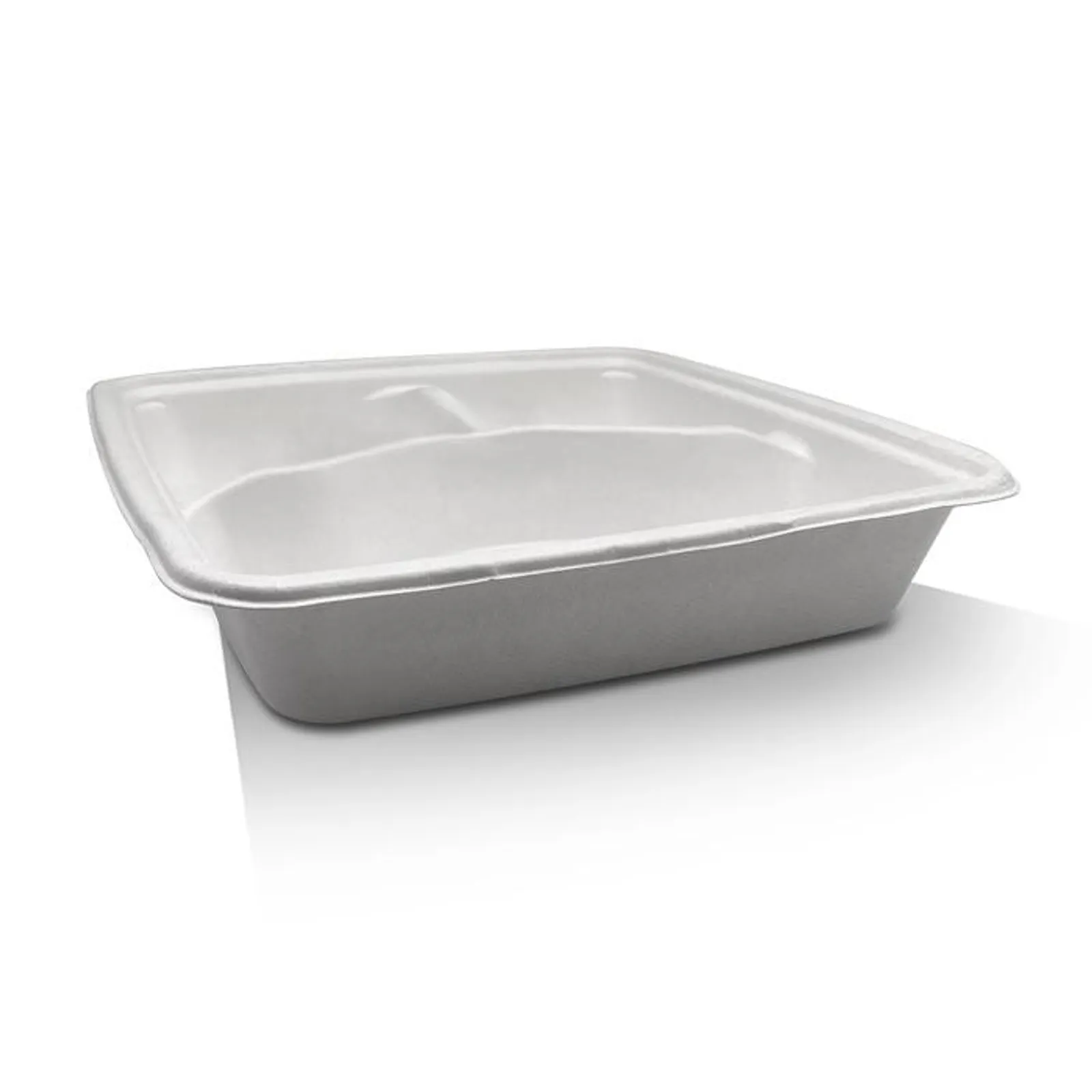 PAC Trading STT93 - Square Takeaway Tray 9″ 3 Compartment 200pc/ctn