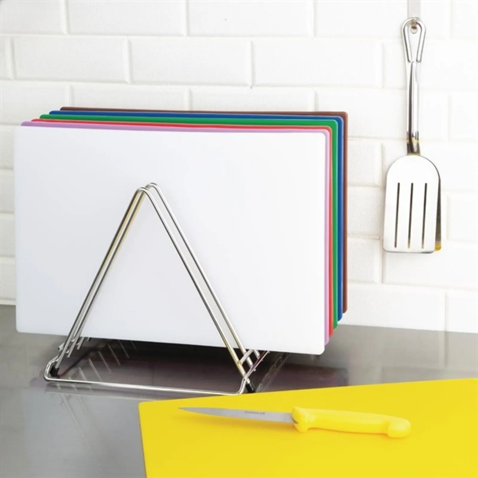 Hygiplas CH052 - Chopping Board Rack St/St - 7 Slots