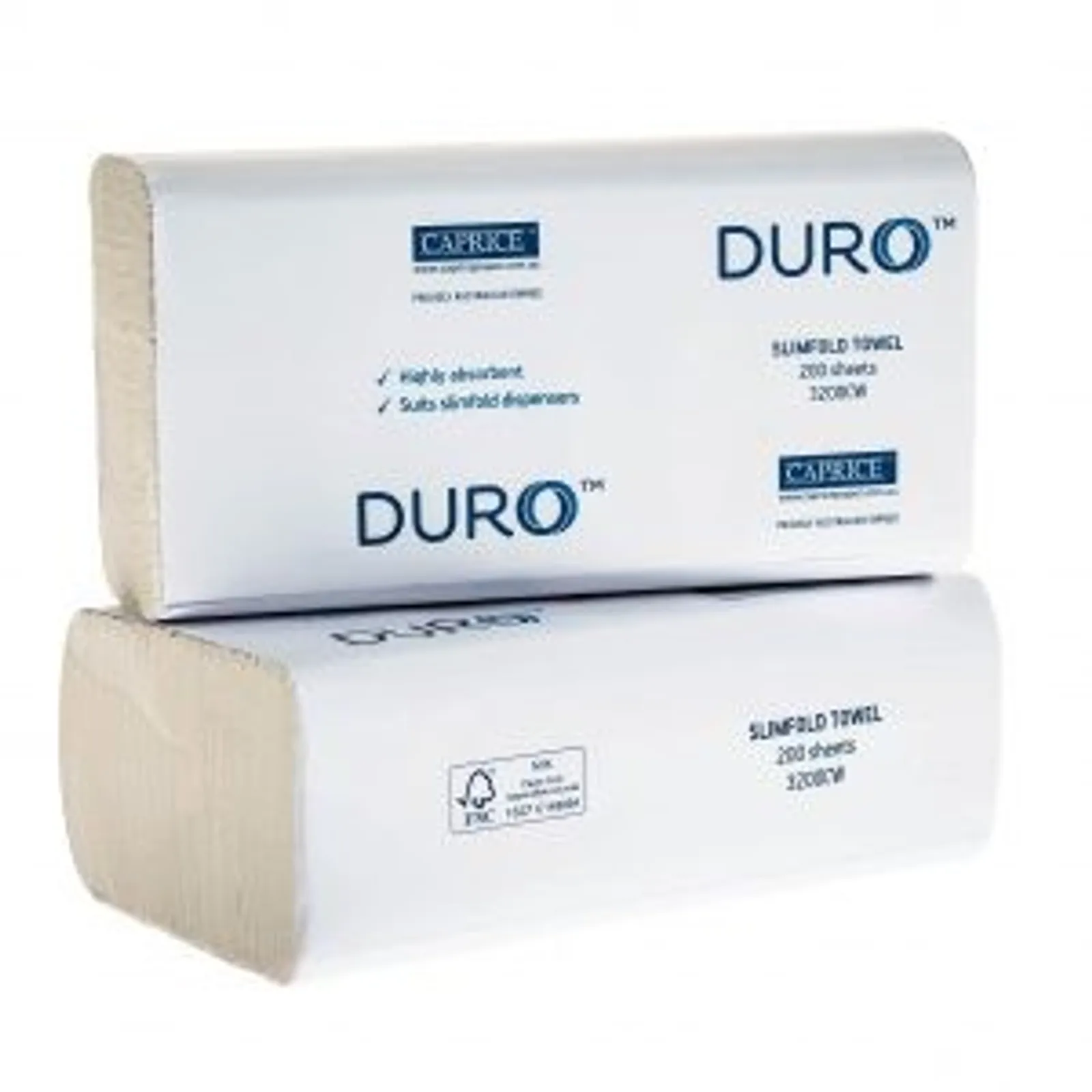 Duro 3200CW - Slimfold Interleaved Towel 23cm x 23cm, 16 pcs/carton