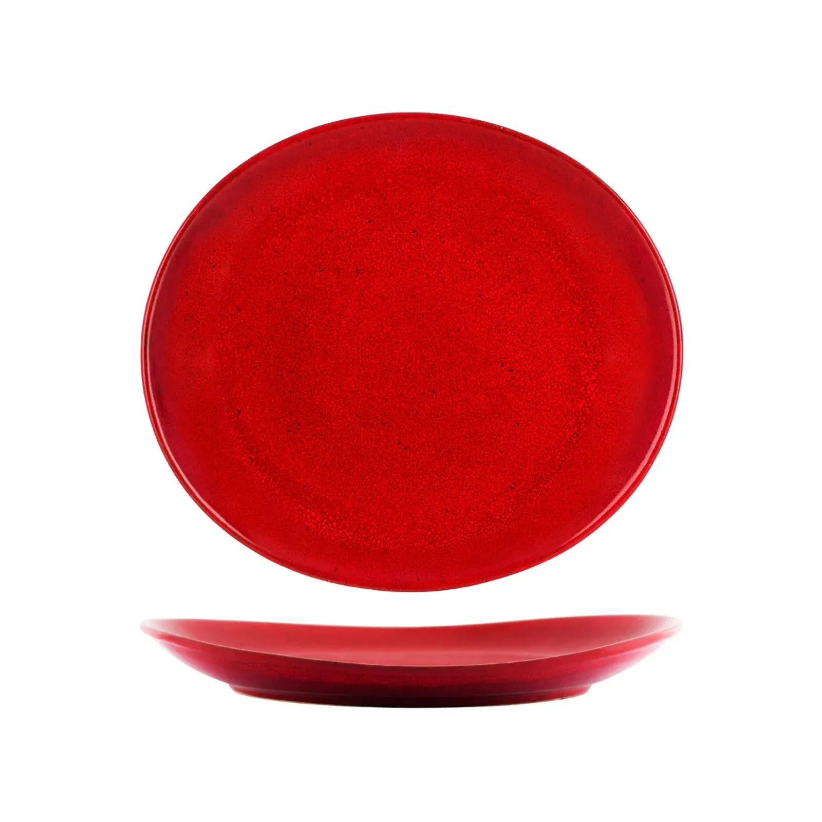 Tablekraft 98221 - Artistica Reactive Red Oval Plate 295x250mm