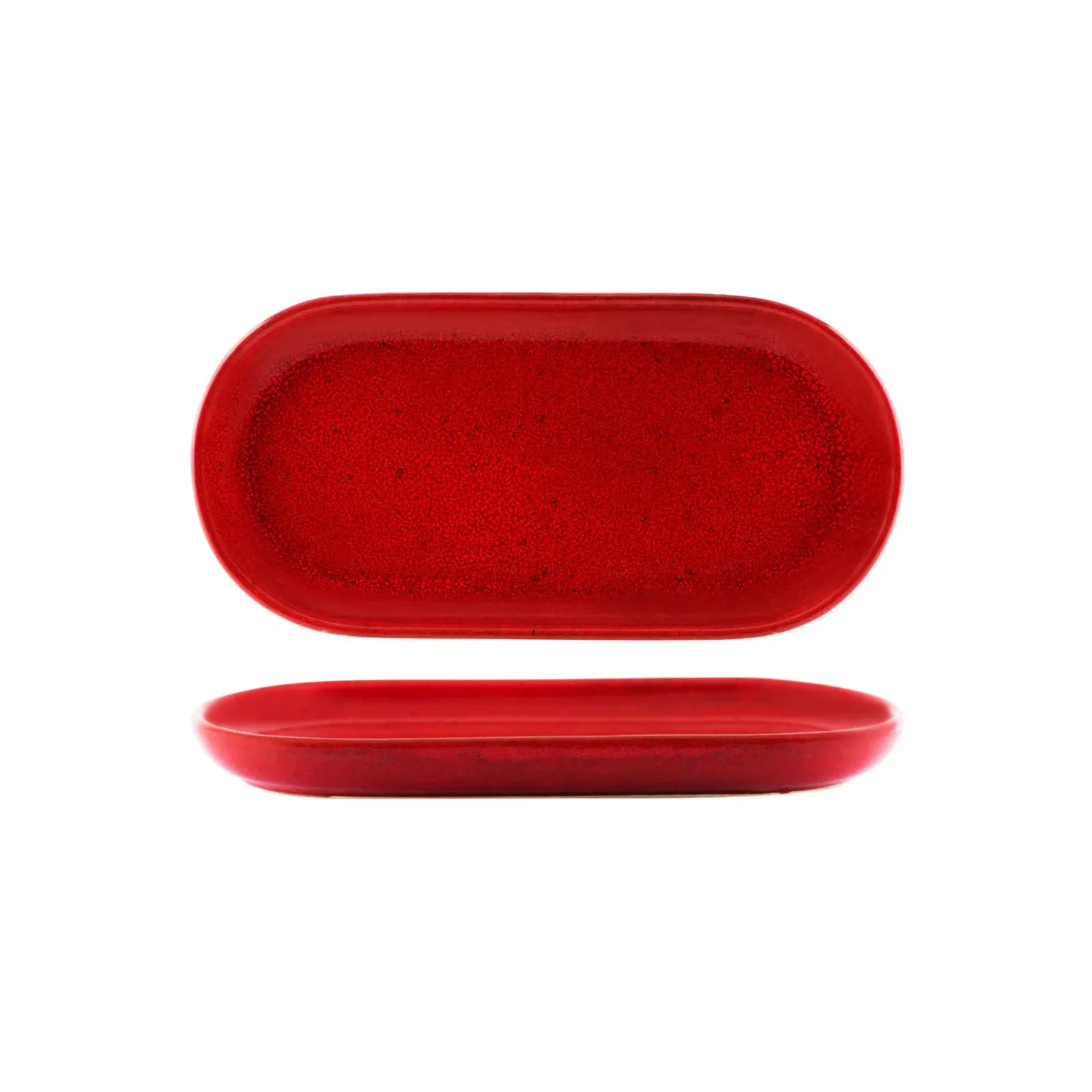 Tablekraft 98230 - Artistica Reactive Red Oval Coupe Plate 300x140mm
