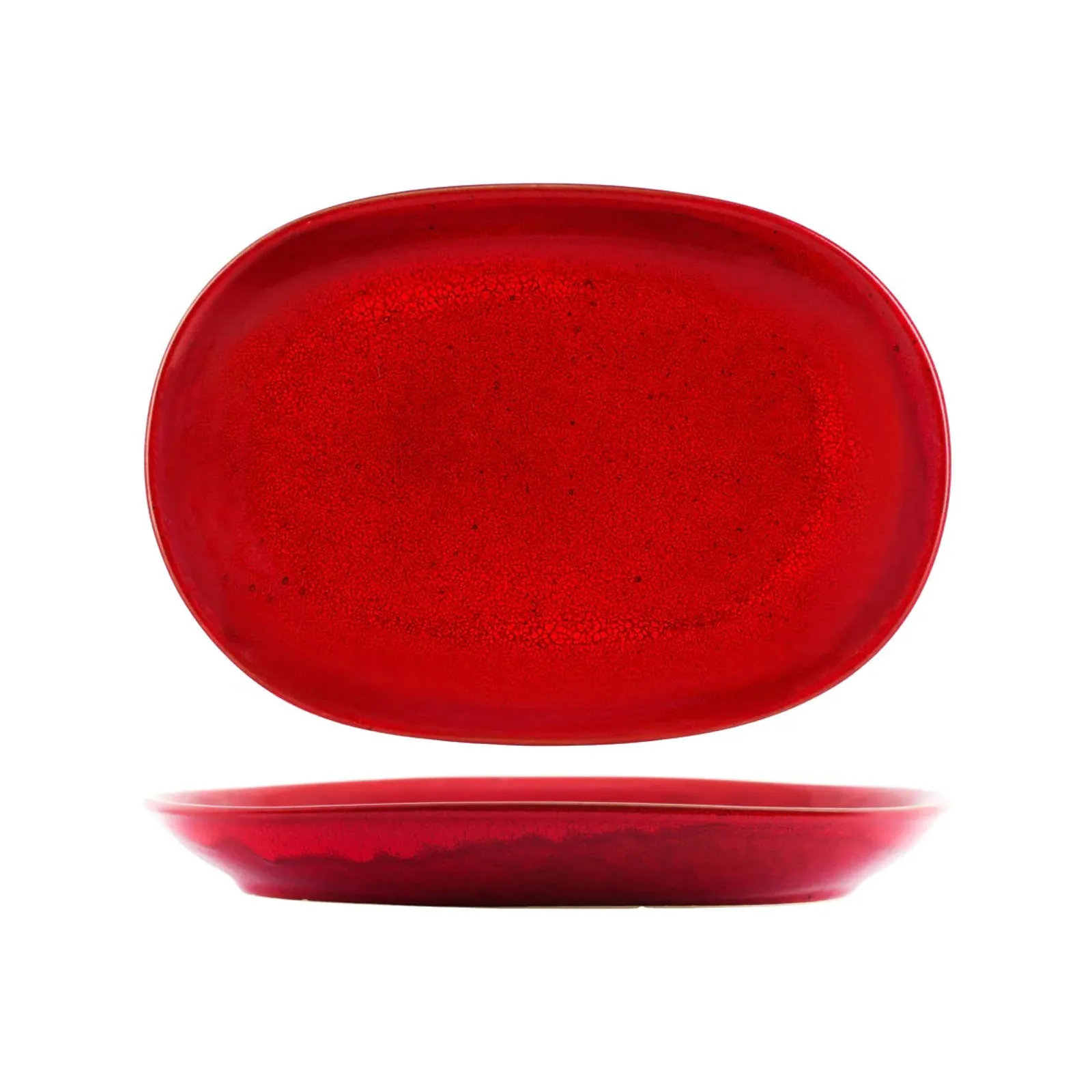 Tablekraft 98231 - Artistica Reactive Red Oval Serving Platter 305x210mm