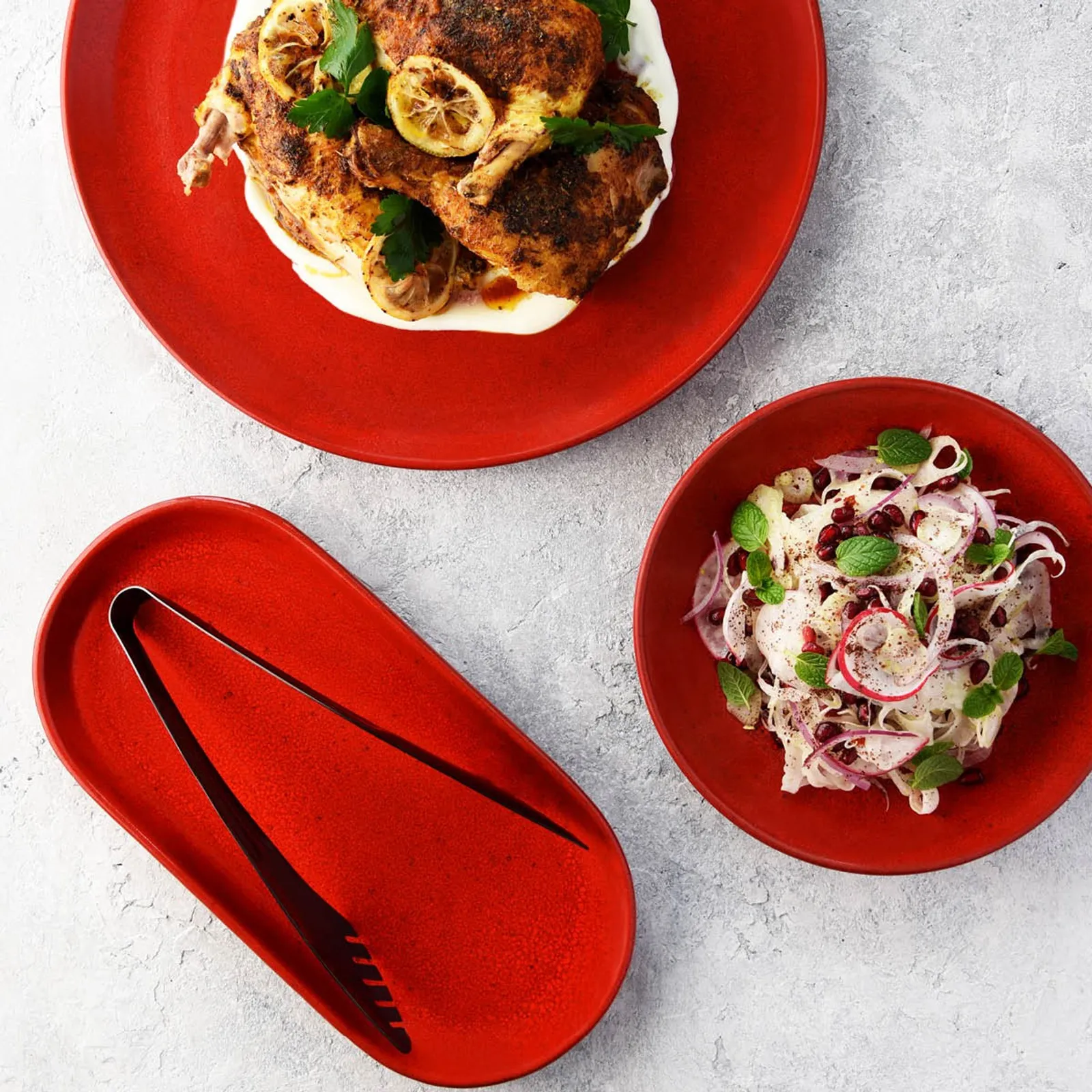 Tablekraft 98207 - Artistica Reactive Red Square Sauce Dish 80mm