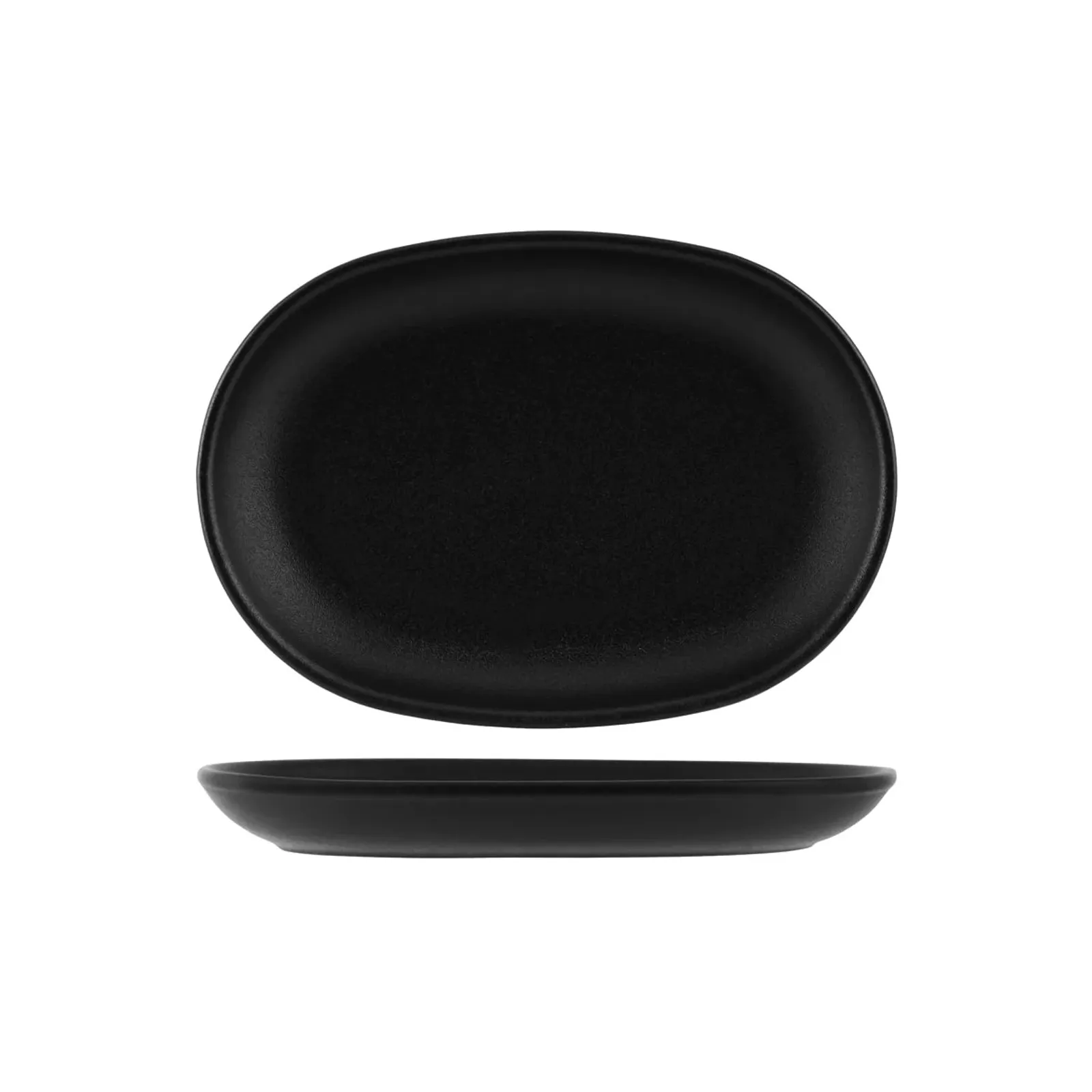 Tablekraft 909542 - Black Oval Serving Platter 305mm