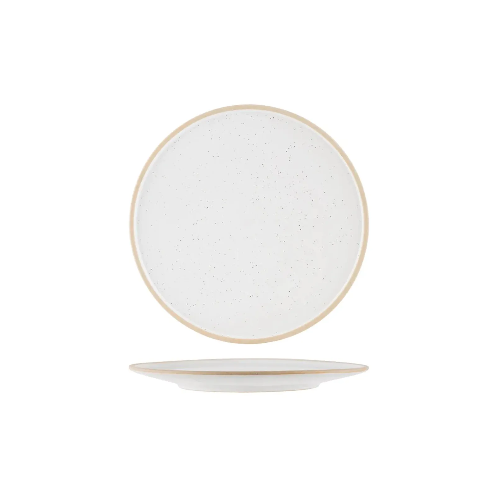 Tablekraft 908510 - Soho White Pebble Round Plate 257mm