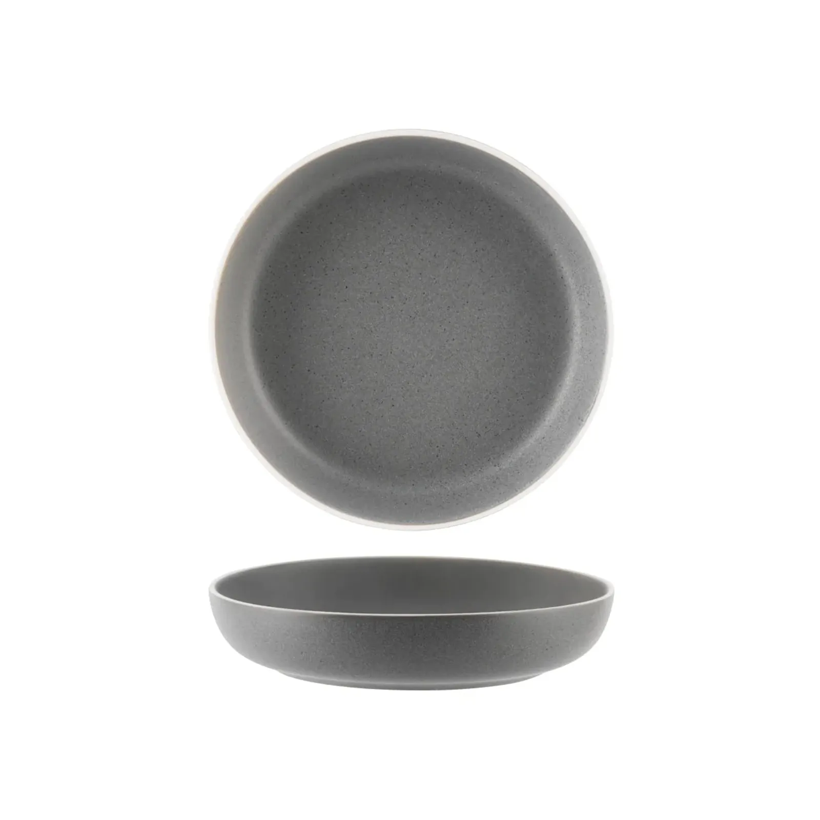 Tablekraft 908018 - Urban Grey Round Flared Bowl 210mm