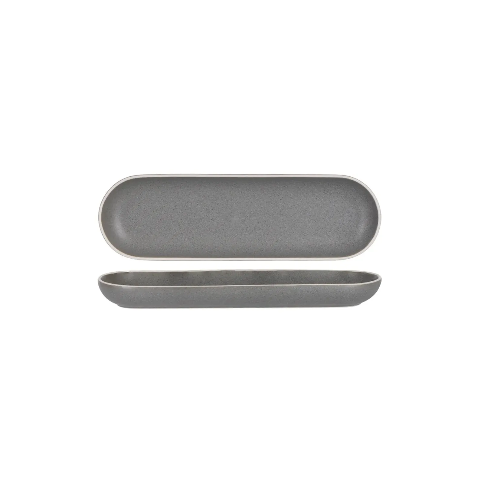 Tablekraft 908024 - Urban Grey Oval Plate 330x100mm