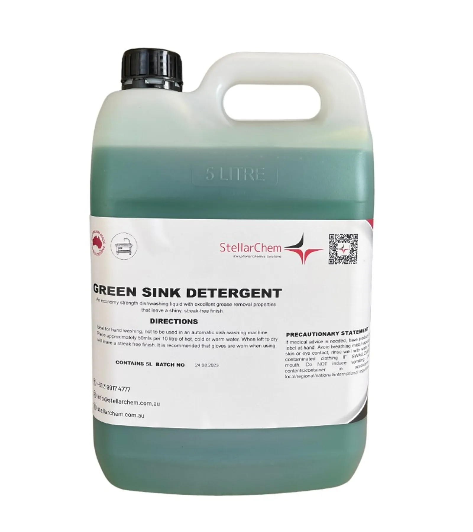 StellarChem WCIGSD20 - Green Sink Detergent 20L Commercial Dishwashing Liquid