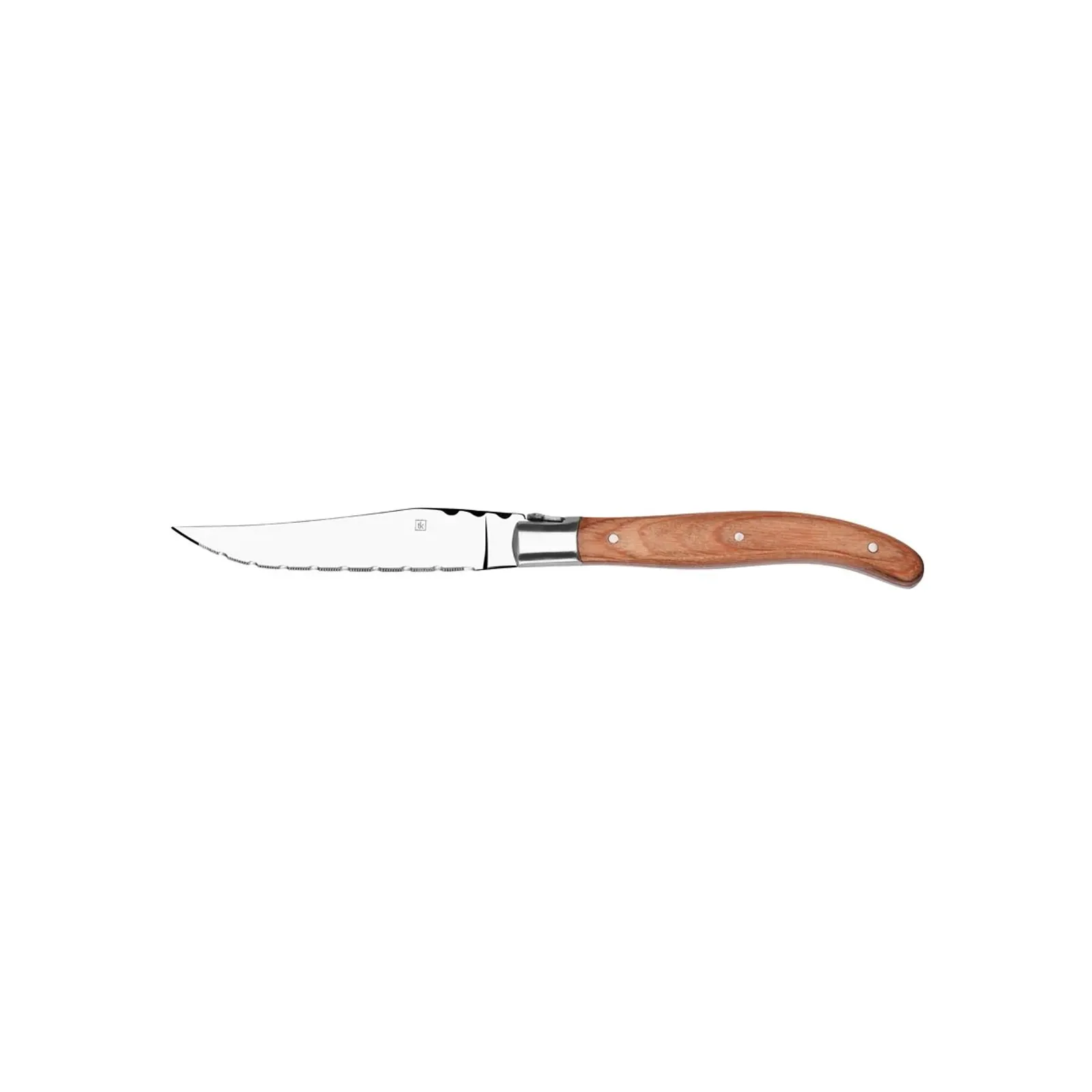 Tablekraft 20644 - Steak Knives Paris Wood Pakkawood Handle Pointed Tip 242mm