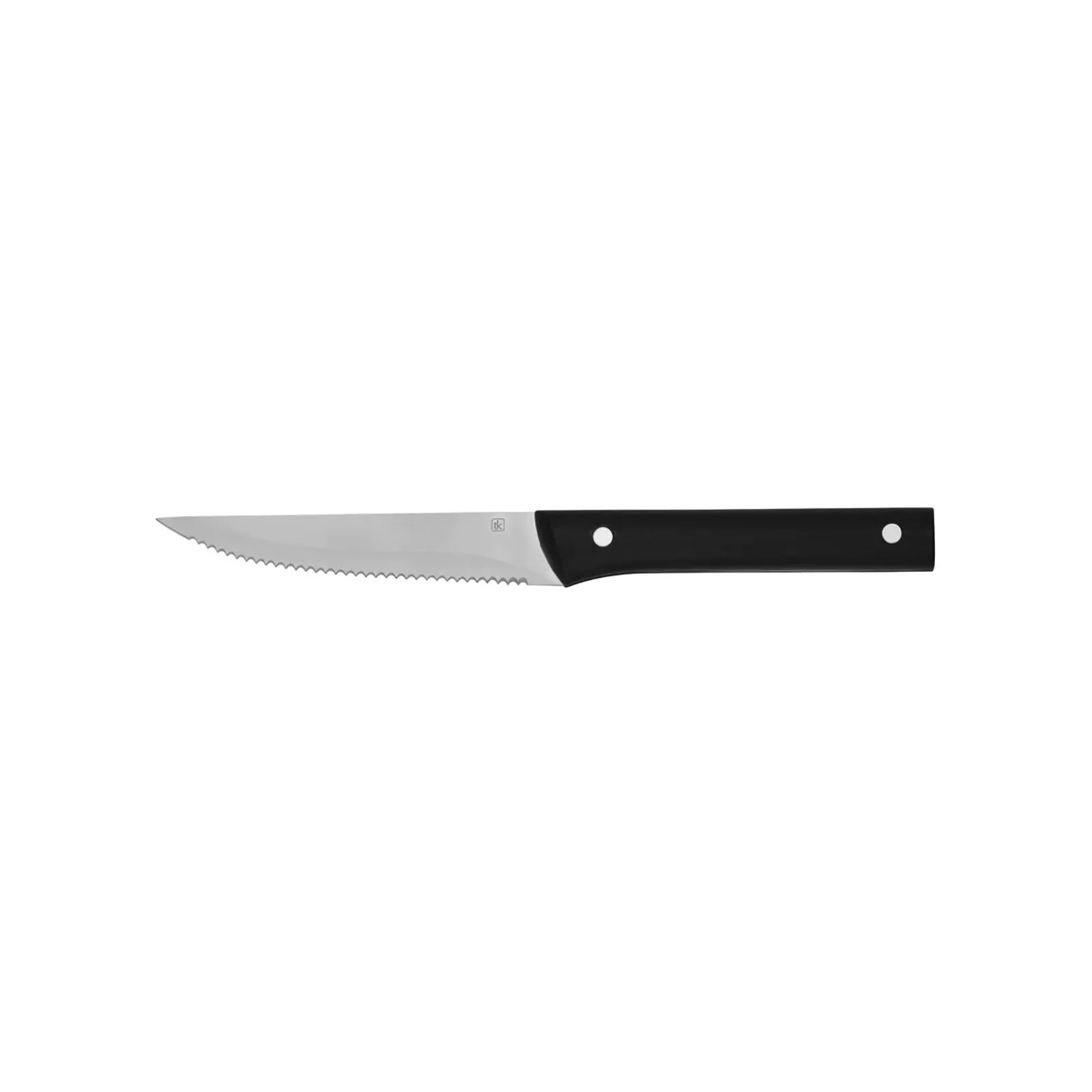 Tablekraft 20674 - Steak Knives Jumbo Black Plastic Handle Pointed Tip 255mm