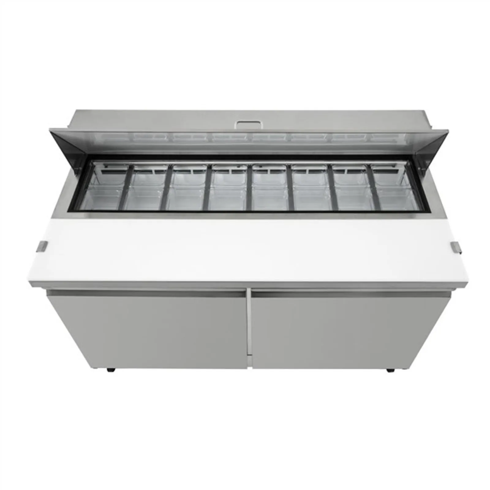 Polar GD883-A U-Series - Double Door Prep Counter Fridge 527Ltr