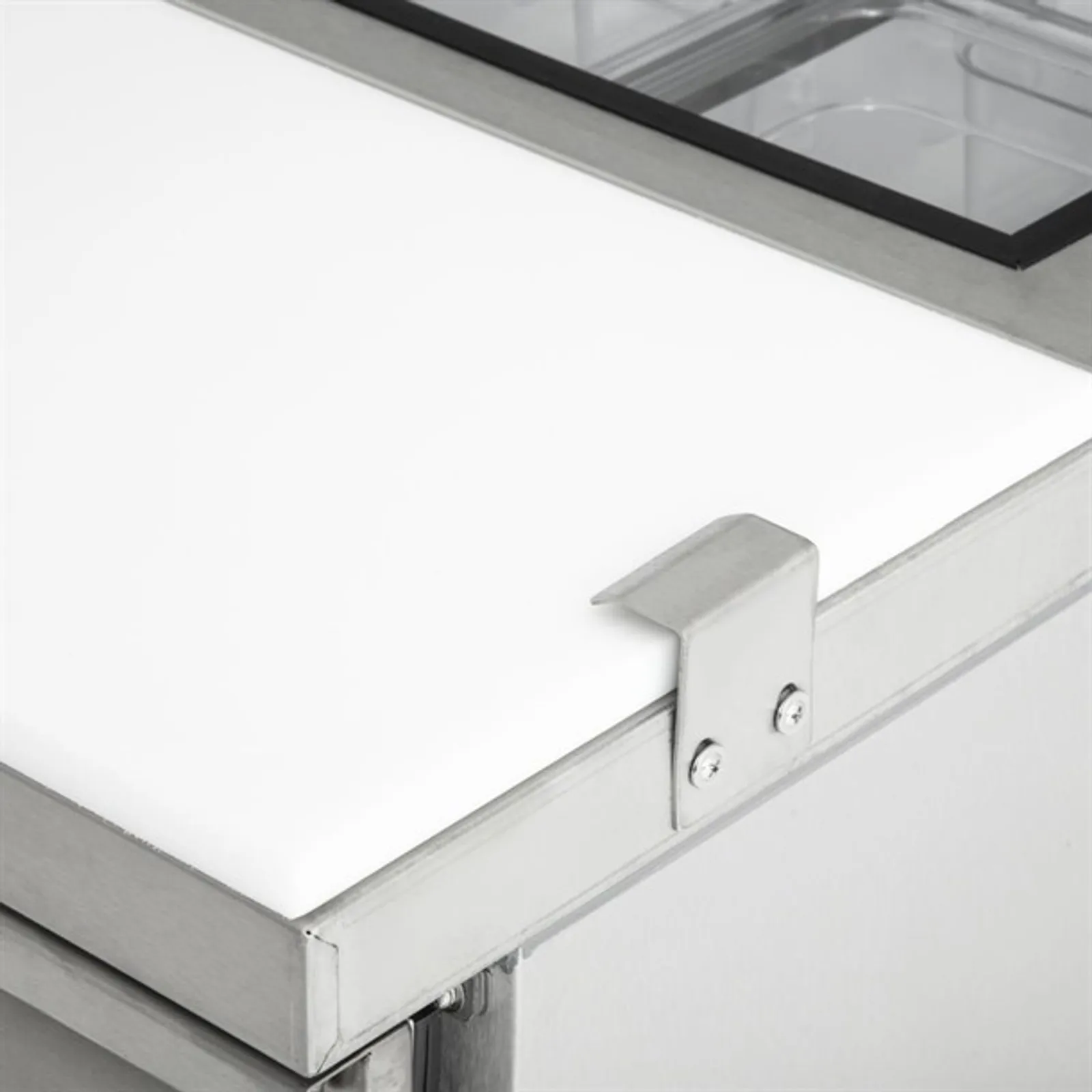 Polar GD883-A U-Series - Double Door Prep Counter Fridge 527Ltr