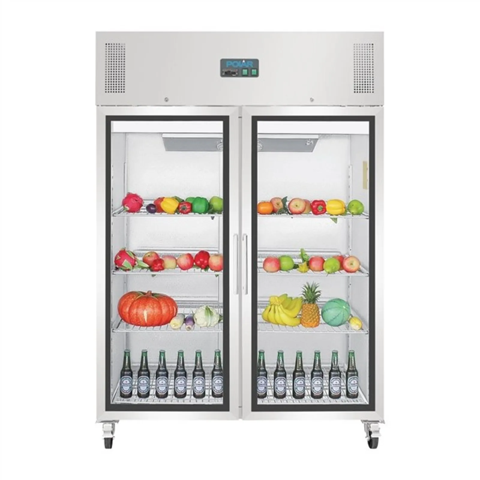Polar GH219-A G-Series - Gastro Display Glass Door Fridge 1200Ltr