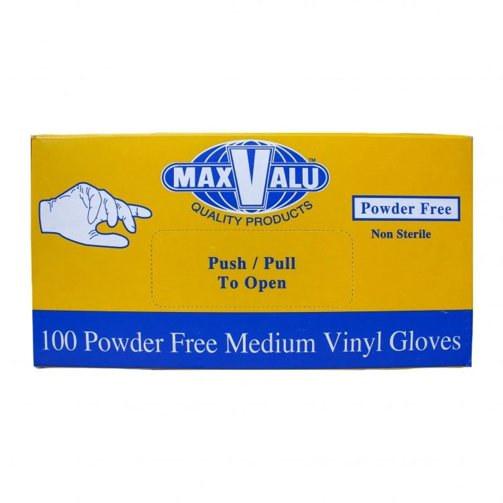 MaxValu GLOVNM - Powder Free Vinyl Gloves Clear - Medium (100 Pcs)