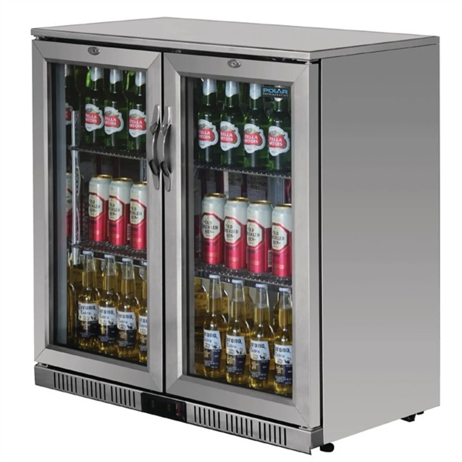 Polar GL008-A G-Series - Back Bar Cooler with Hinged Doors Stainless Steel 208Ltr