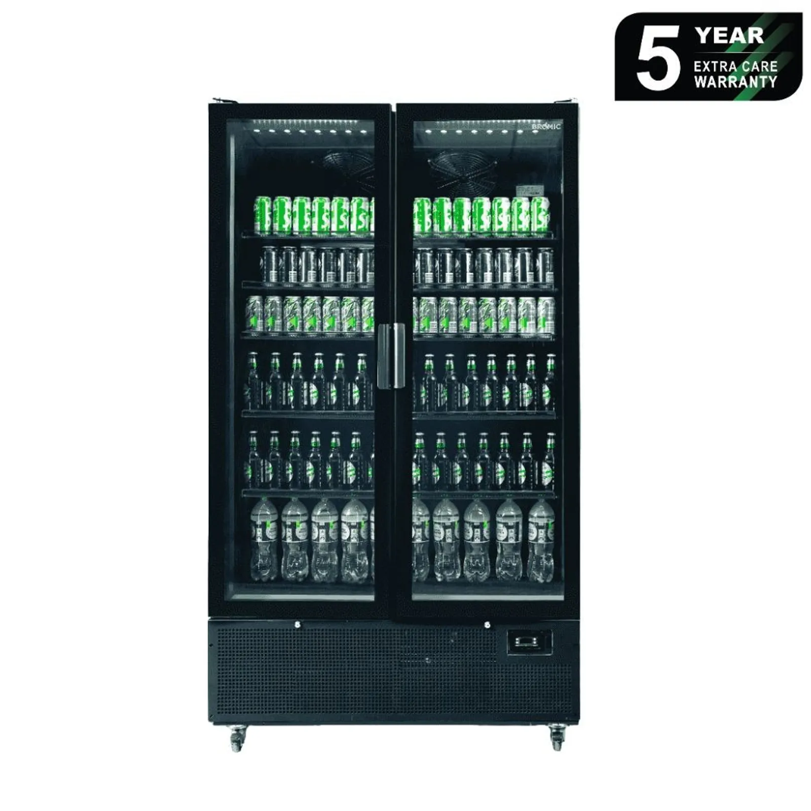 Bromic GM1100B-NR - 2 Door Upright Display Fridge 1126L