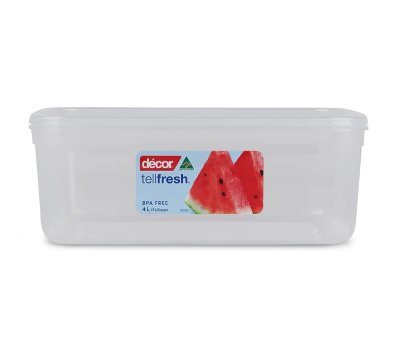 Decor Tellfresh 002160 - Food Container, Oblong, 4L