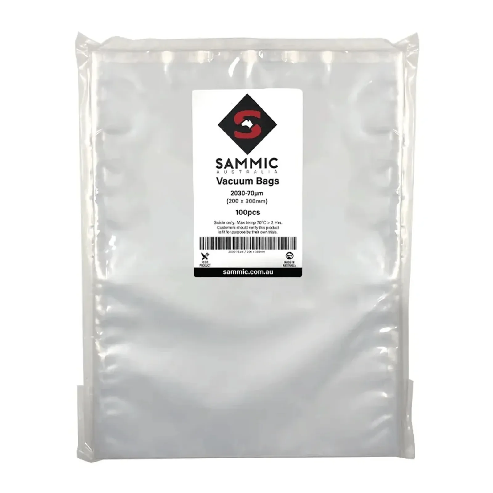 Sammic 2030-70µm - Vacuum Bags 200x300mm - 100pcs