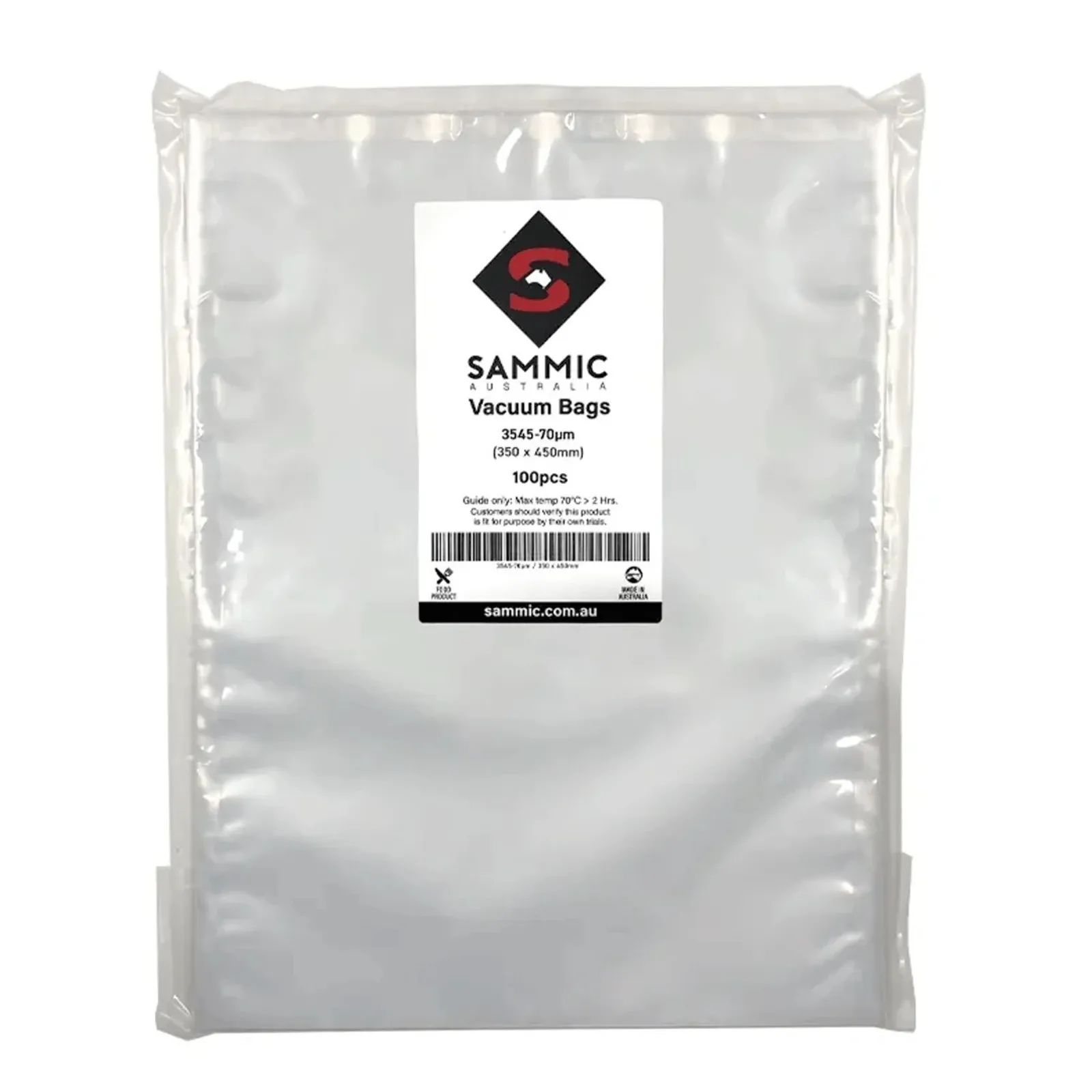 Sammic 3545-70µm - Vacuum Bags 350x450mm - 100pcs