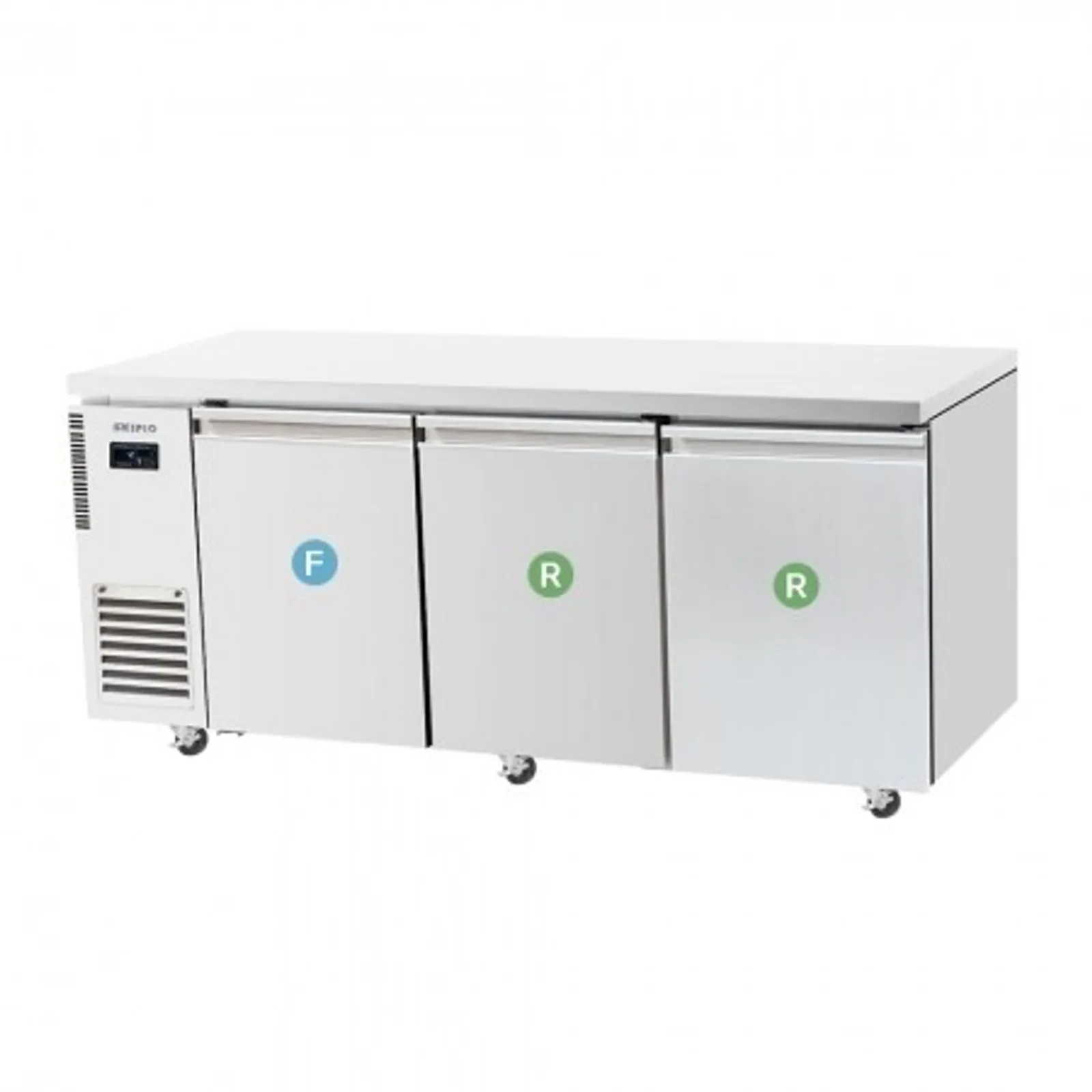 Skipio SURF18-3 - 3 Solid Door Under Counter Fridge/Freezer