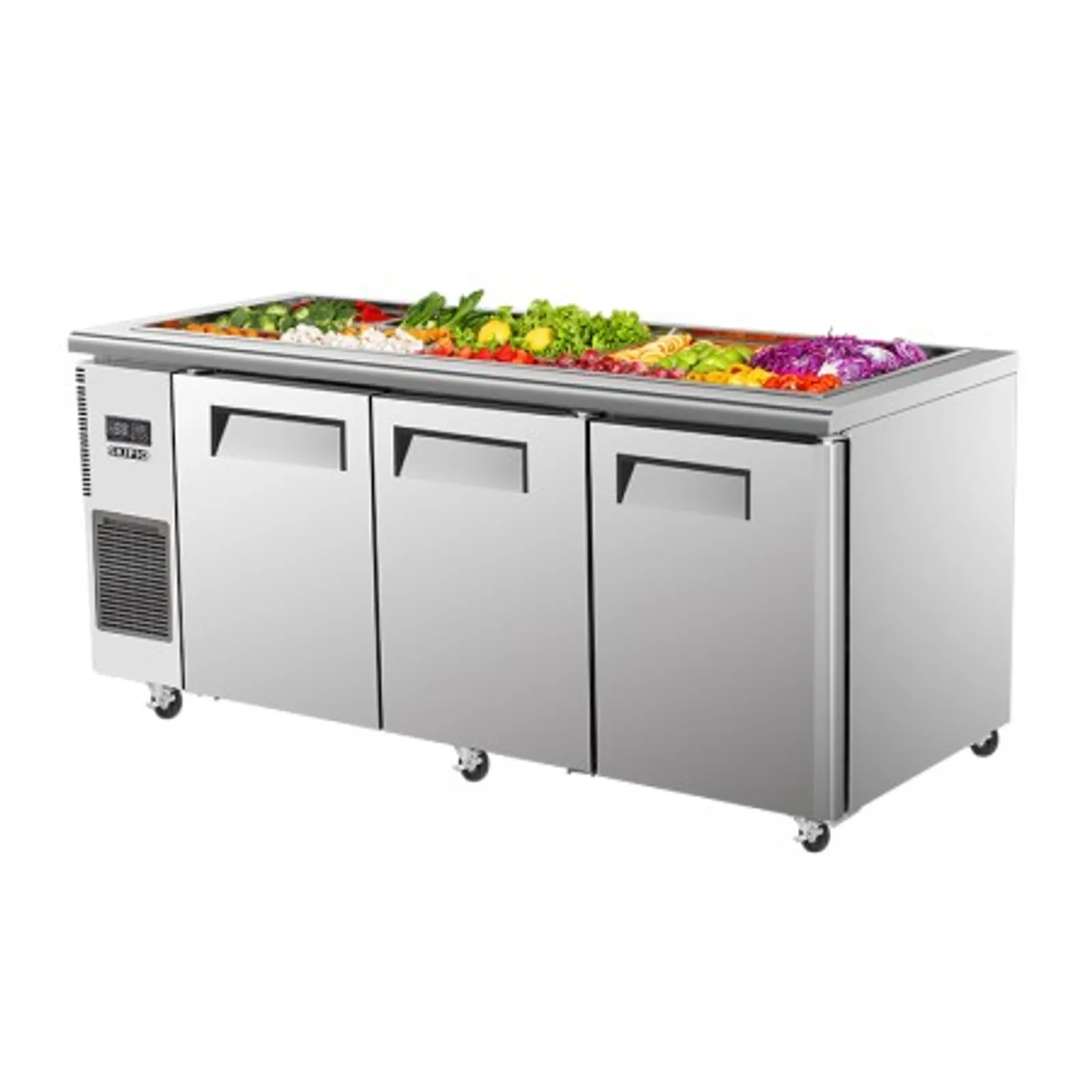Skipio SSR18-3 - 3 Door Salad Side Prep Table Buffet
