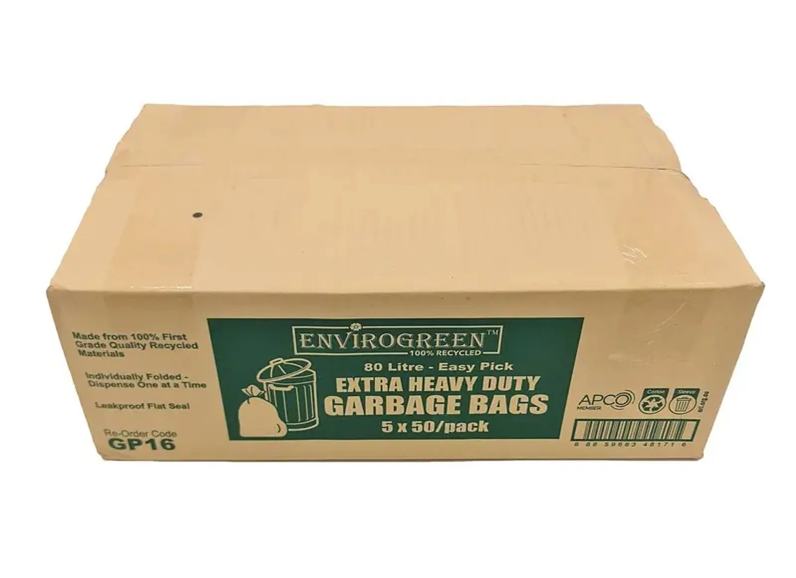 MaxValu GP16 - 80lt Heavy Duty Garbage Bag 92×78cm 5x50 (250pcs/carton)