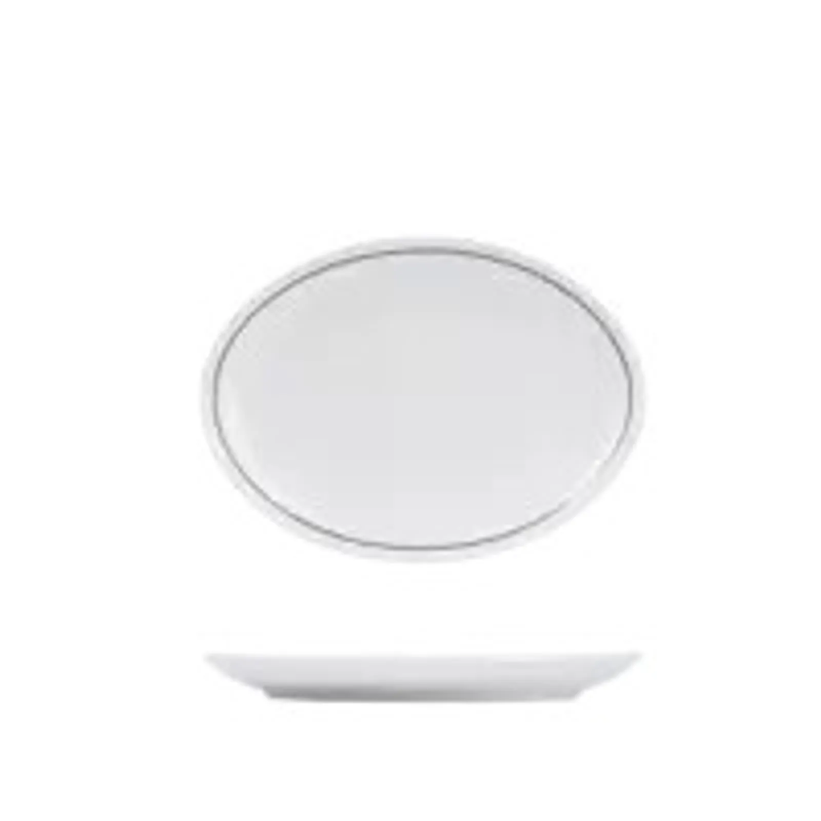 Rak Porcelain RPOP26-BK - Princeton Black Oval Coupe Plate 260x190mm