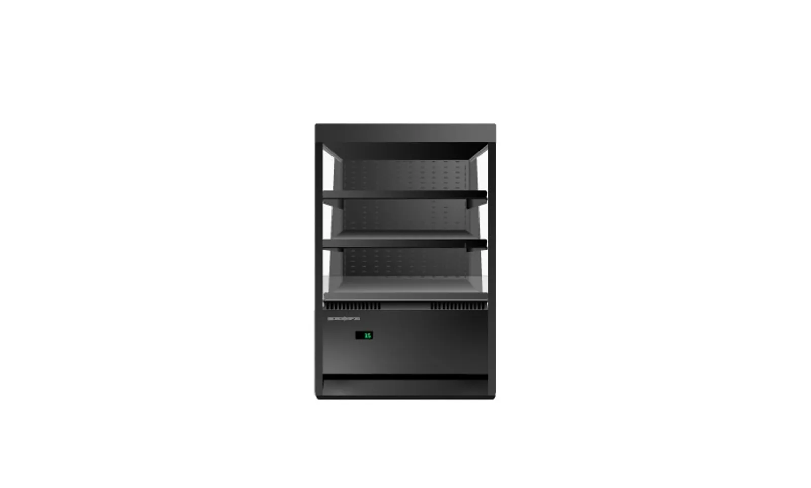 SKOPE OD400N - Open Deck Fridge - Black