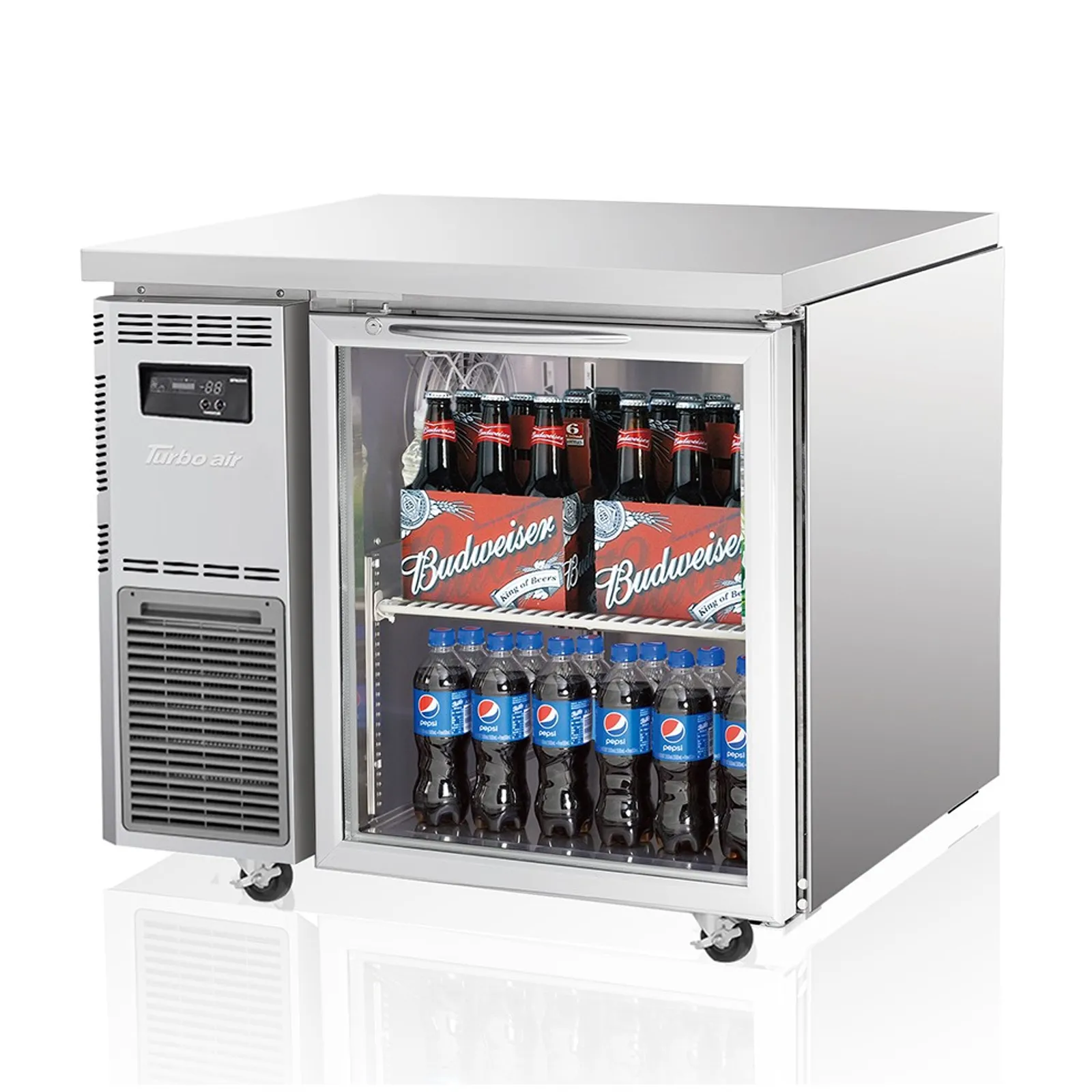 Turbo Air KGR9-1-N - 1 Glass Door Undercounter Fridge