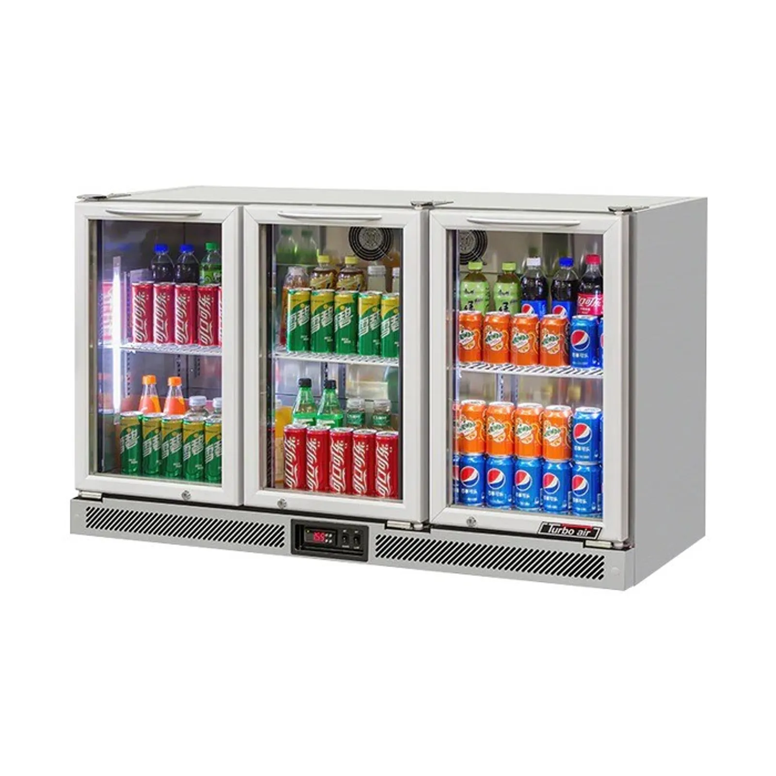 Turbo Air TB13-8H-SWSSS-N - 3 Glass Door Back Bar Fridge