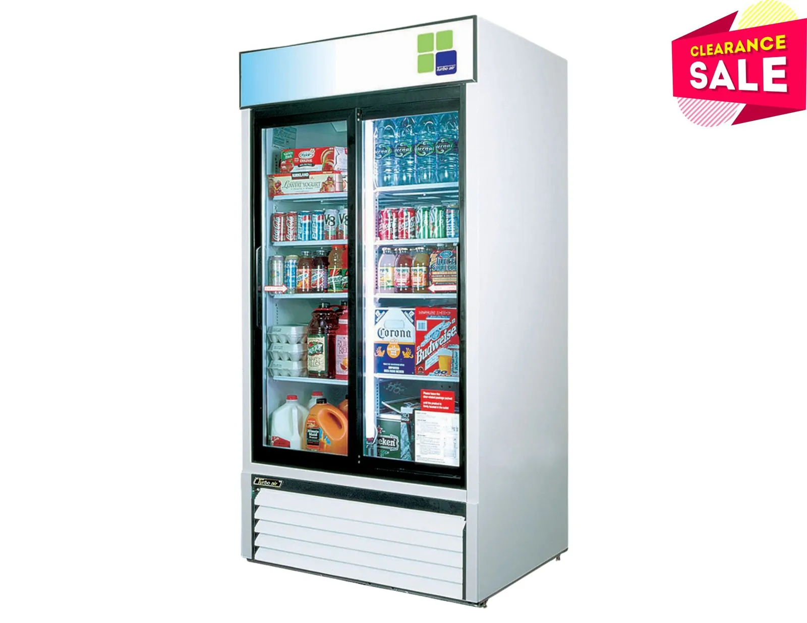 Turbo Air FRS-1000R - 2 Sliding Glass Door Upright Chiller - Clearance