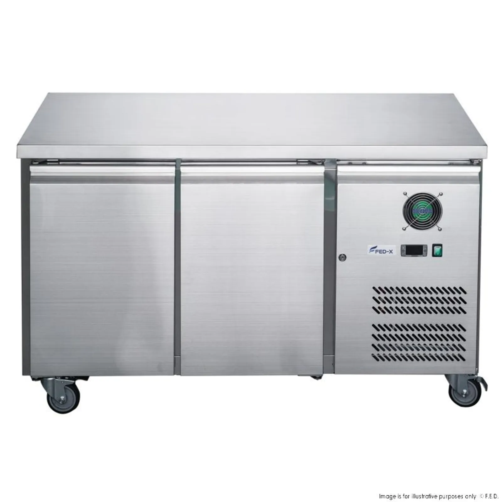 FED-X XUB7C13S2V - 2 Door Bench Fridge