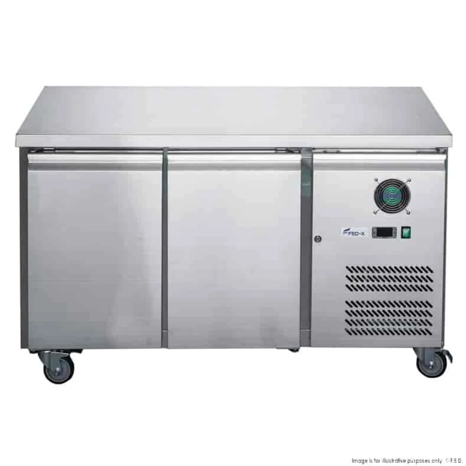 FED-X XUB7C13S2V - 2 Door Bench Fridge