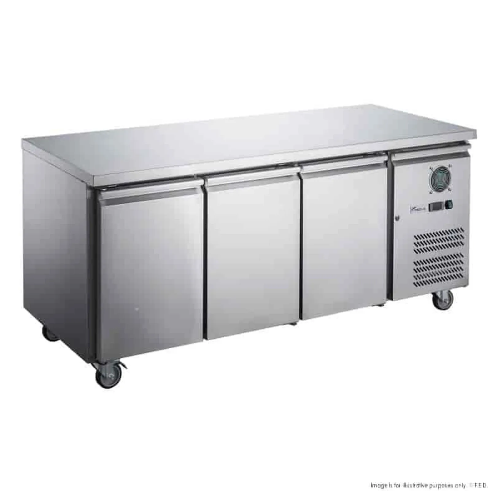 FED-X XUB6F18S3V - 3 Door Bench Freezer