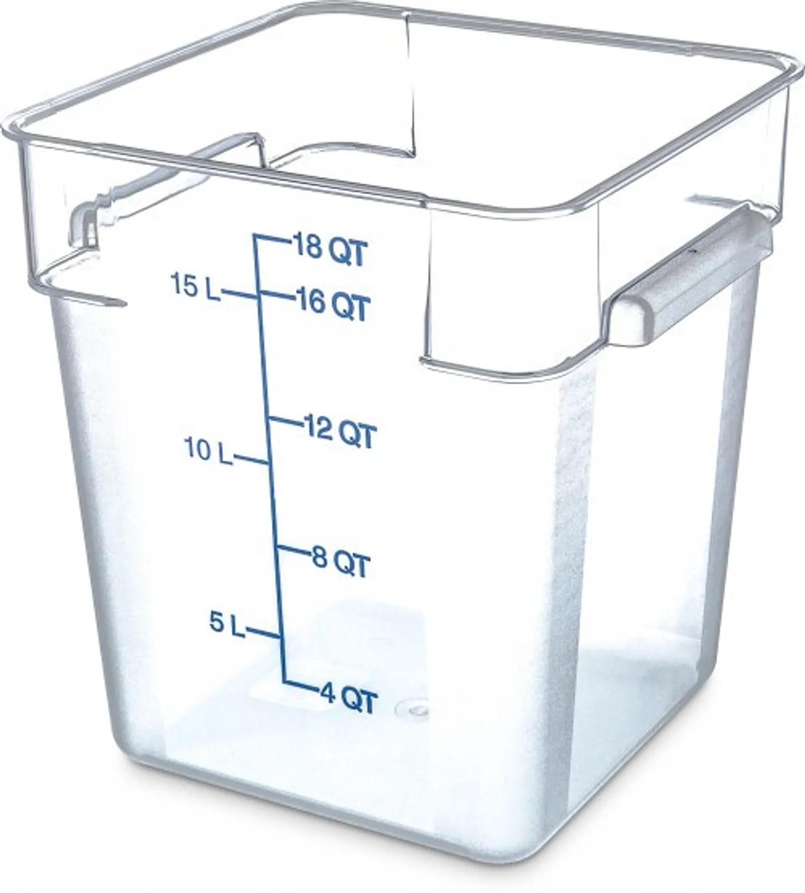 Carlisle 1195507 StorPlus - Clear Square Food Container 18L