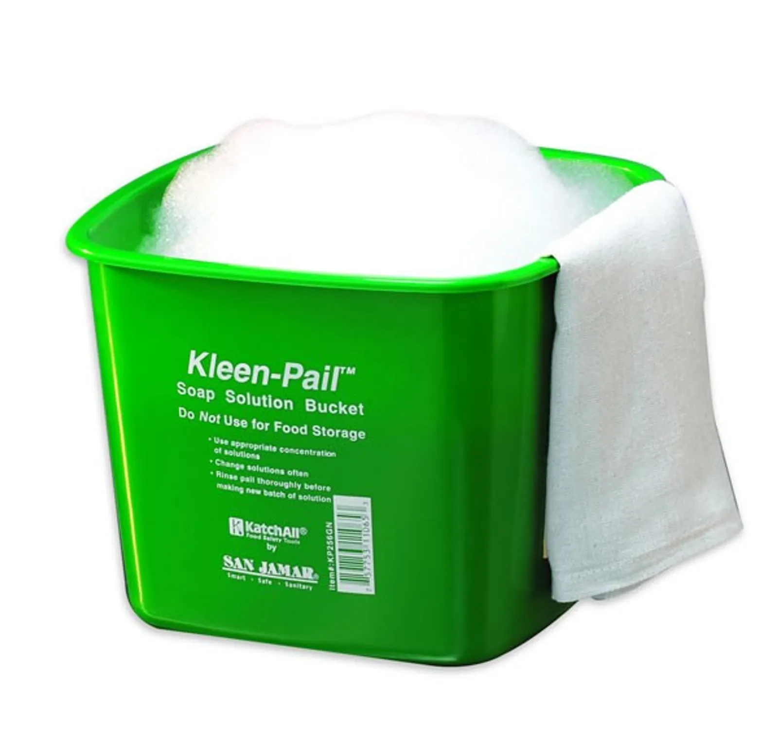 San Jamar Kleen-Pails - Green & Red