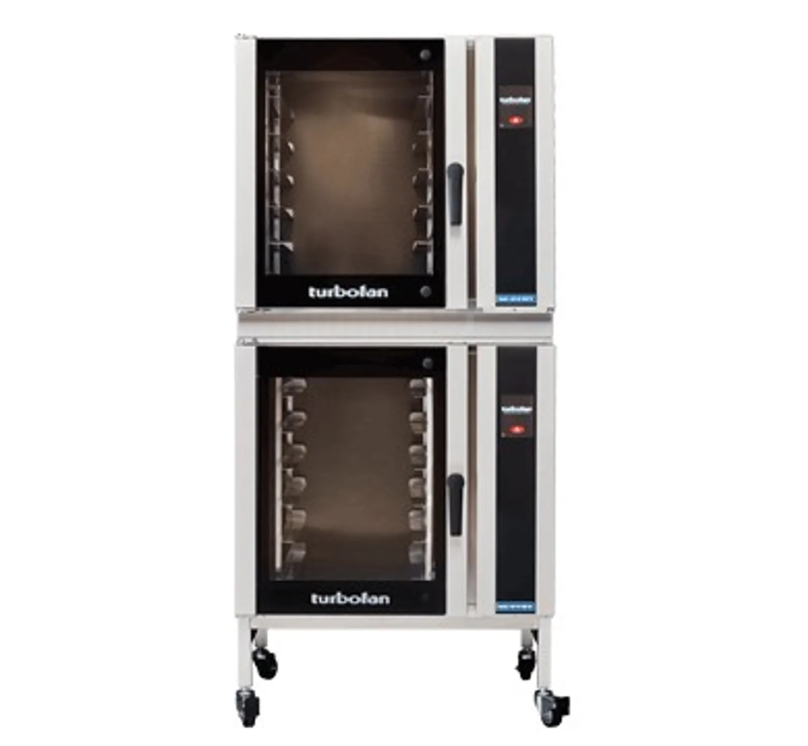 Turbofan E35T6-30/2 - Double Stacked 6 Tray Full Size Touch Electric Convection Oven with Adjustable Feet Base Stand