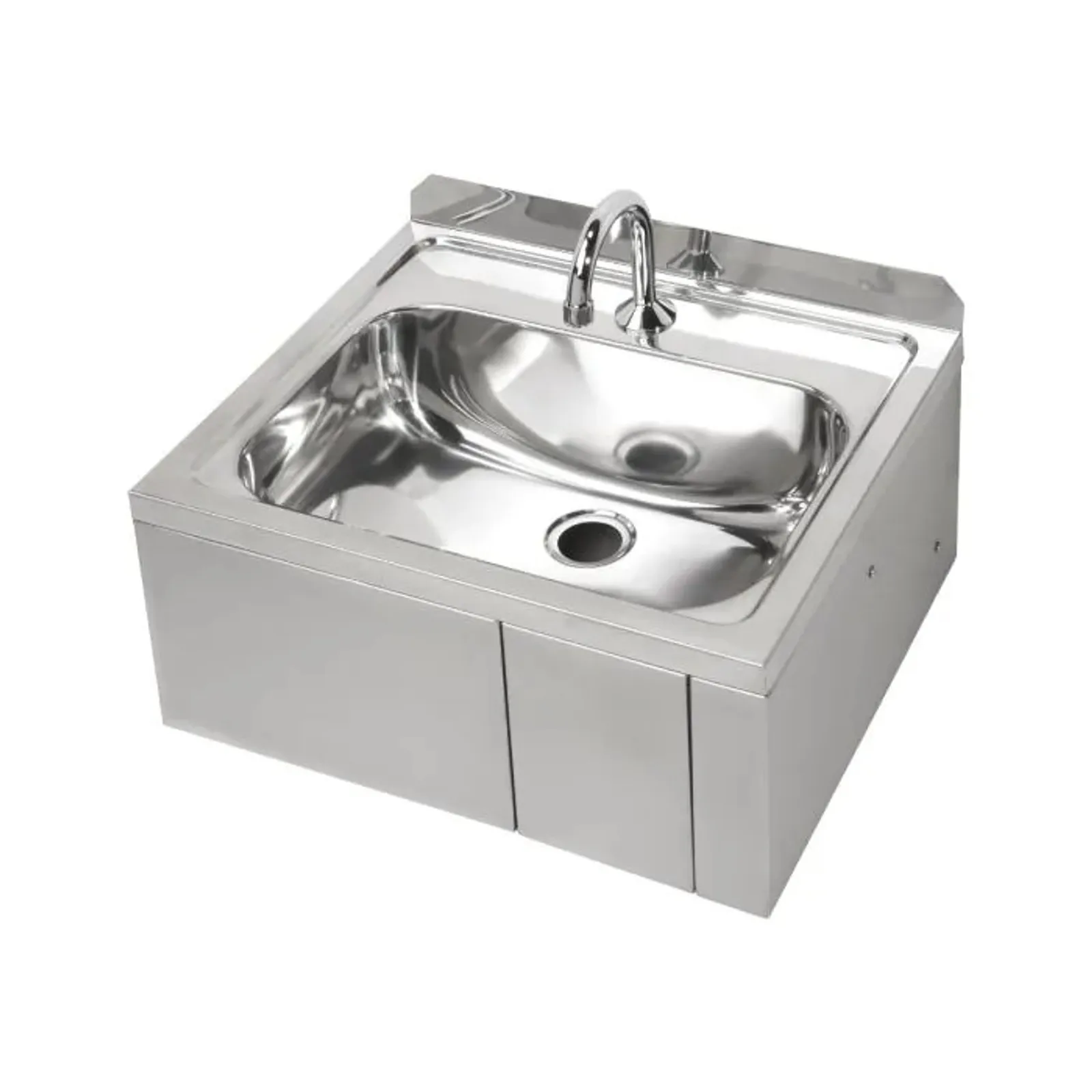 3Monkeez AB-KNEEHB-1 - Hands Free Knee Operated Stainless Steel Basin